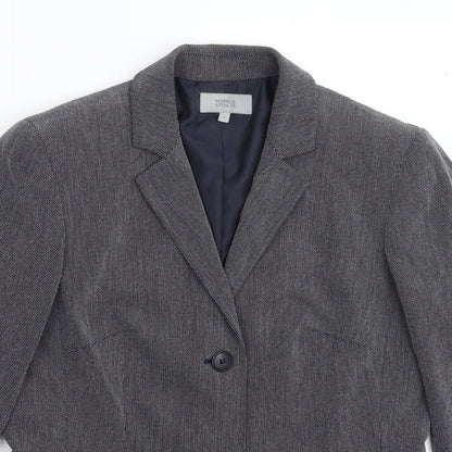 Marks and Spencer Womens Blue Spotted  Jacket Blazer Size 12
