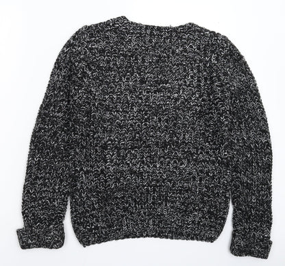 Lee Cooper Womens Black  Knit Pullover Jumper Size 14