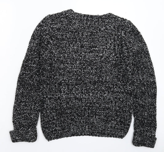 Lee Cooper Womens Black  Knit Pullover Jumper Size 14