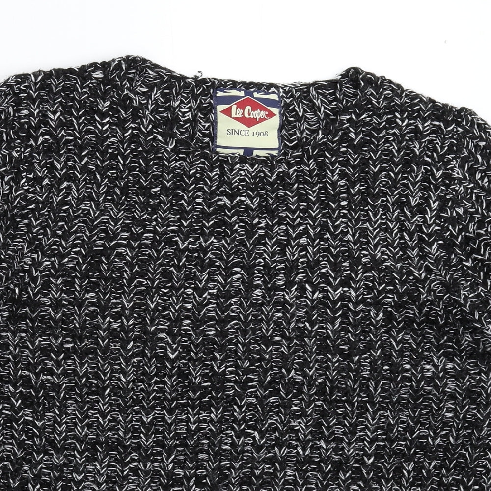 Lee Cooper Womens Black  Knit Pullover Jumper Size 14