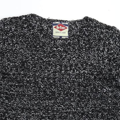 Lee Cooper Womens Black  Knit Pullover Jumper Size 14