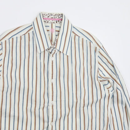 Mens UK Size L Burton White  Button-Up Long Sleeve Casual Shirt