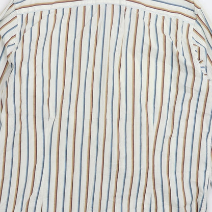 Mens UK Size L Burton White  Button-Up Long Sleeve Casual Shirt