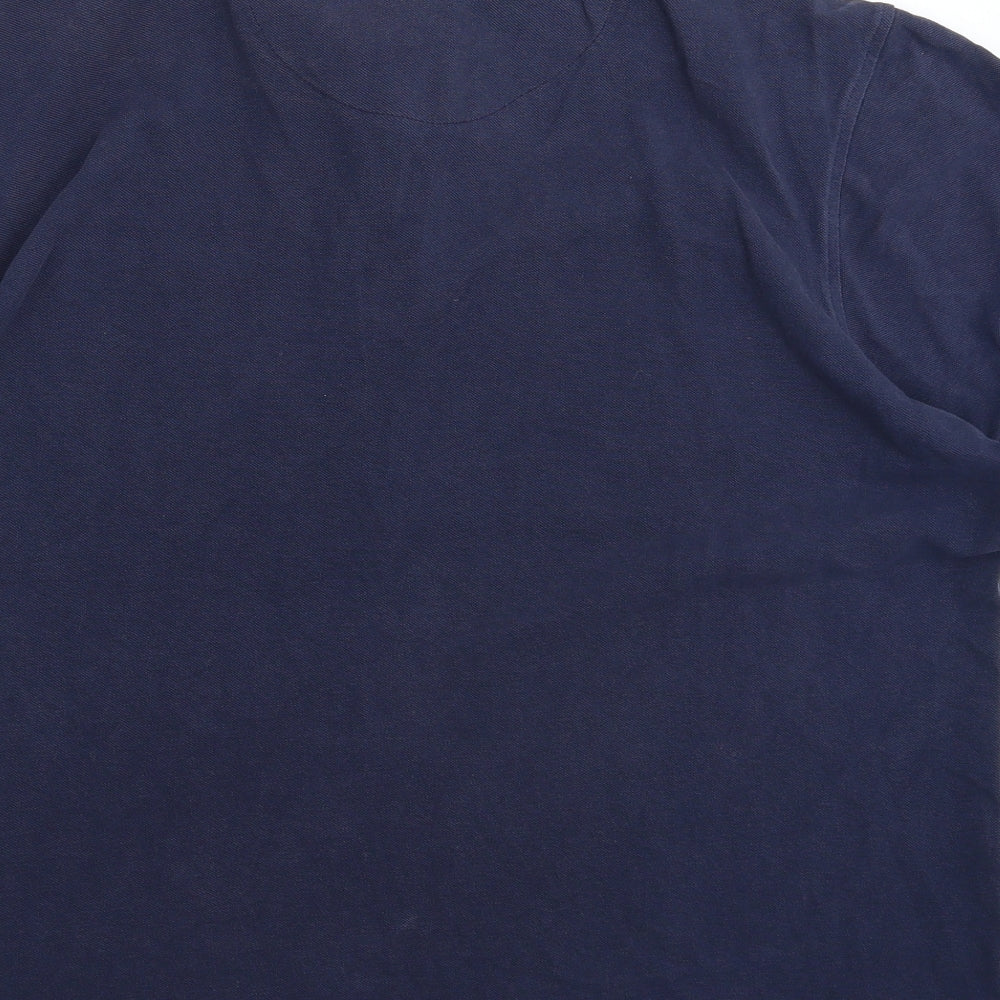 Mens UK Size L Jacamo Blue  Button-Up Short Sleeve Casual Shirt