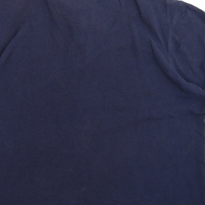 Mens UK Size L Jacamo Blue  Button-Up Short Sleeve Casual Shirt