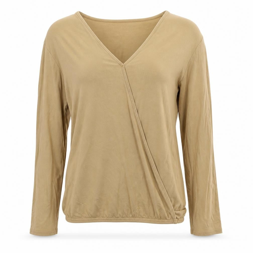 Womens UK Size 12 Dolls Beige Basic T-Shirt