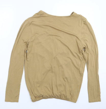 Womens UK Size 12 Dolls Beige Basic T-Shirt