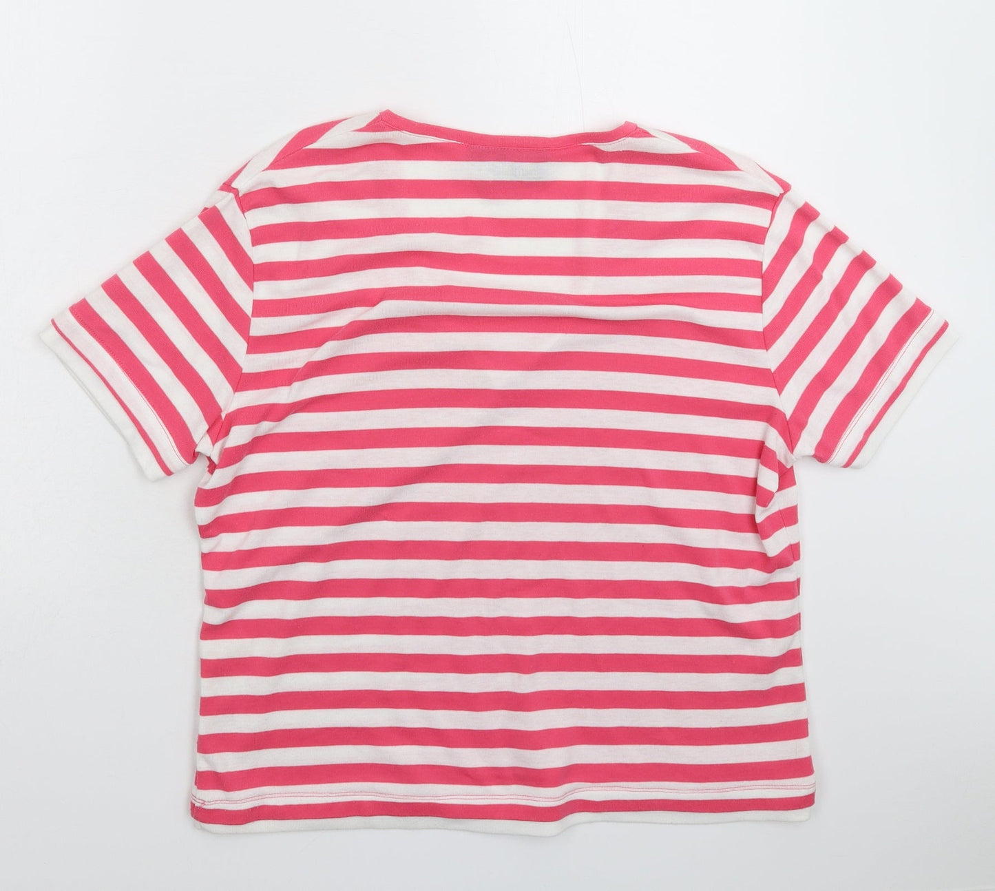 Womens UK Size XL First Avenue Pink Basic T-Shirt