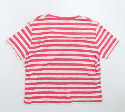 Womens UK Size XL First Avenue Pink Basic T-Shirt