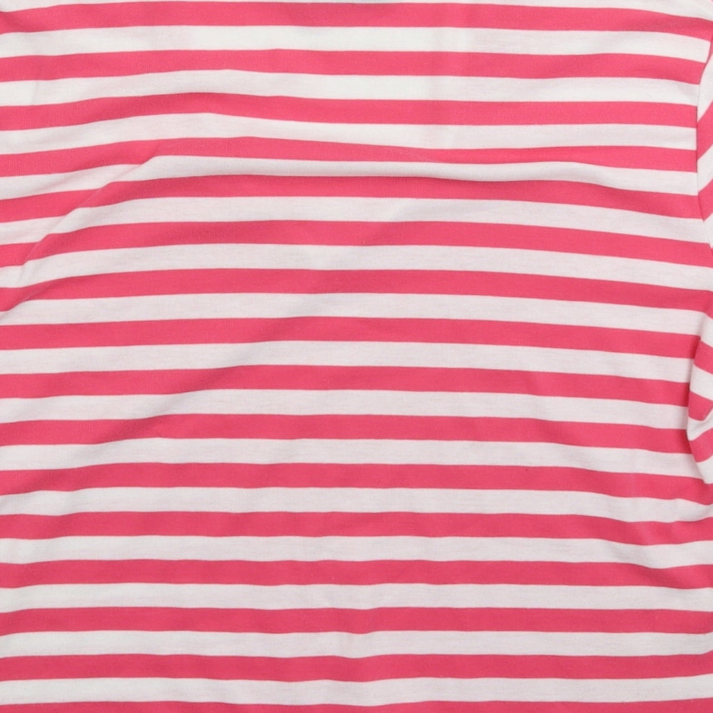Womens UK Size XL First Avenue Pink Basic T-Shirt