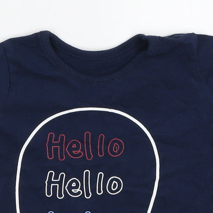 George Boys Blue   Basic T-Shirt Size 6-9 Months