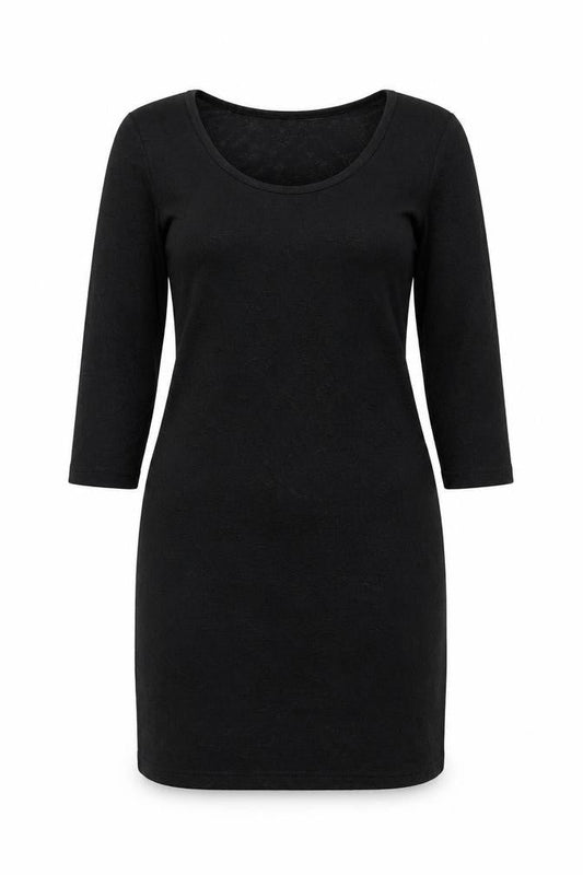 Front view of b.young women’s black mini, size L