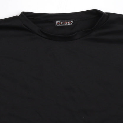 Great Feeling Womens Black   Basic T-Shirt Size M