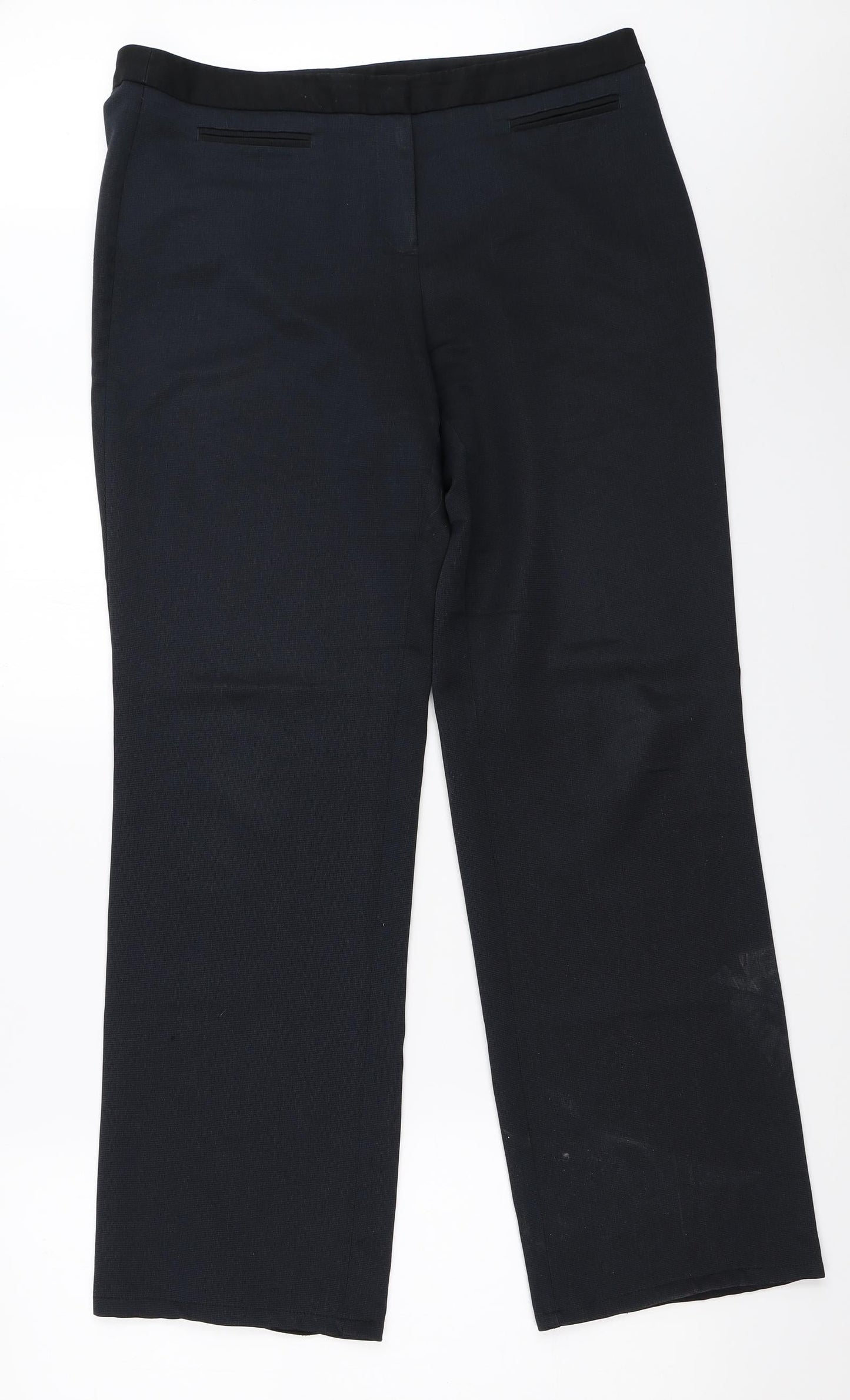 Womens UK Size 12 F&F Regular Fit  Blue Trousers