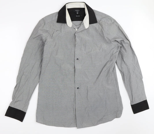 Roberto Mens Grey    Button-Up Size 16.5