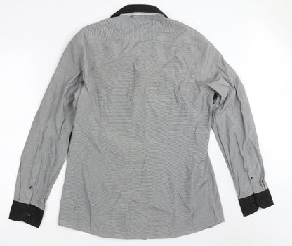 Roberto Mens Grey    Button-Up Size 16.5