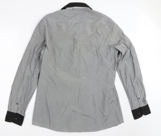 Roberto Mens Grey    Button-Up Size 16.5