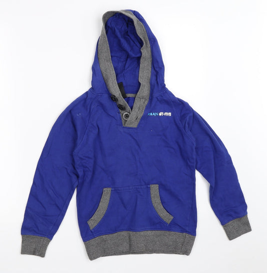 URB65 Boys Blue   Pullover Hoodie Size 8-9 Years