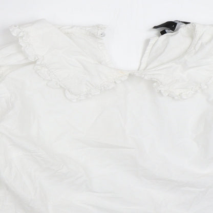 Womens UK Size 10 New Look White Basic Blouse
