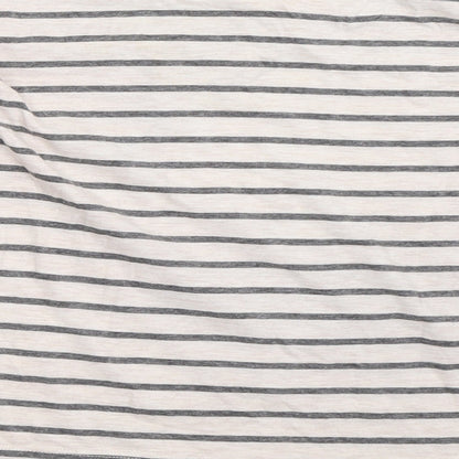 F&F Girls Pink Striped  Basic T-Shirt Size 9-10 Years