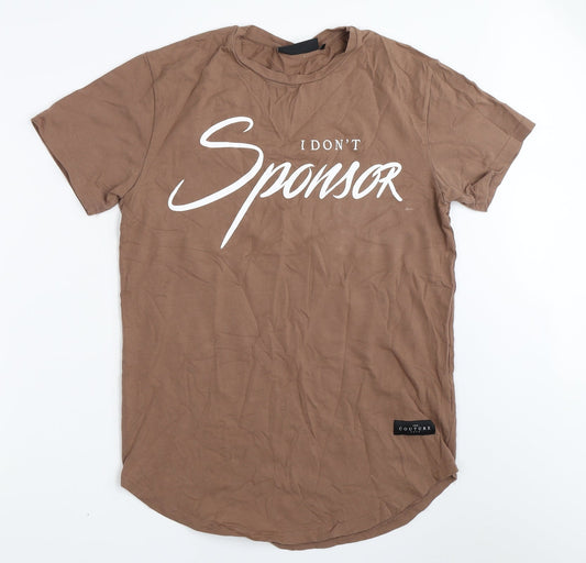 The Couture Club Mens Brown    T-Shirt Size S