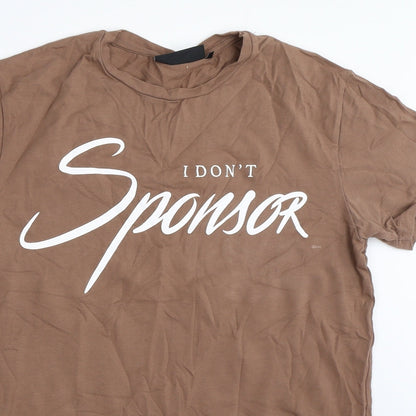 The Couture Club Mens Brown    T-Shirt Size S