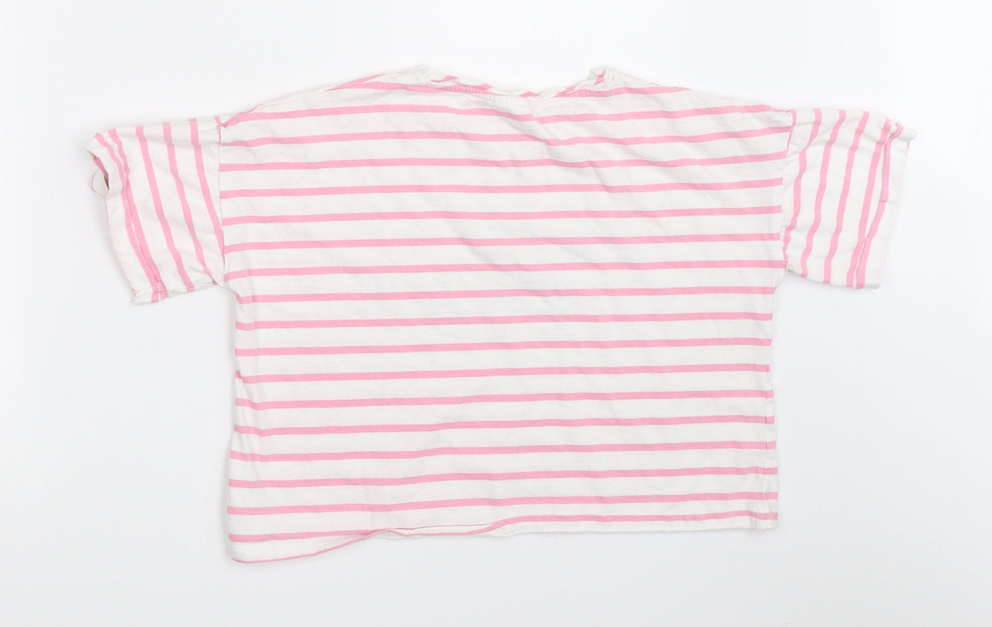 F&F Girls Pink Striped  Basic T-Shirt Size 11-12 Years