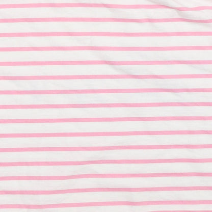 F&F Girls Pink Striped  Basic T-Shirt Size 11-12 Years
