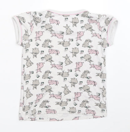 Lily & Dan Girls Grey   Basic T-Shirt Size 7-8 Years