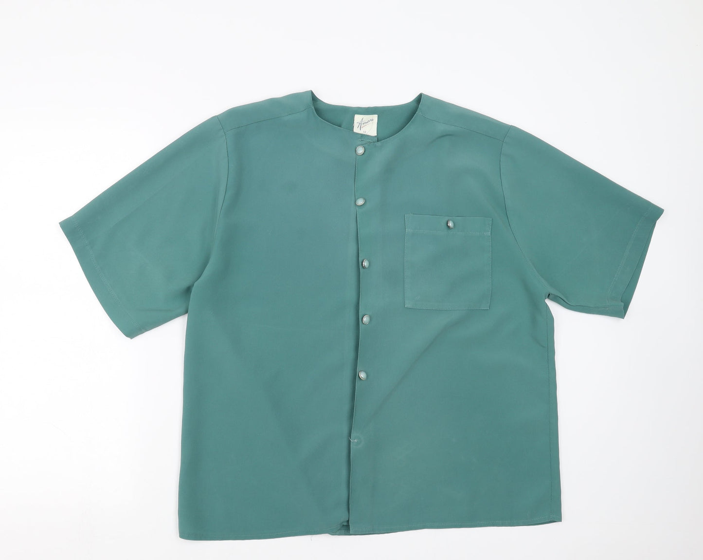 Womens UK Size 18 Amari Green Basic Blouse