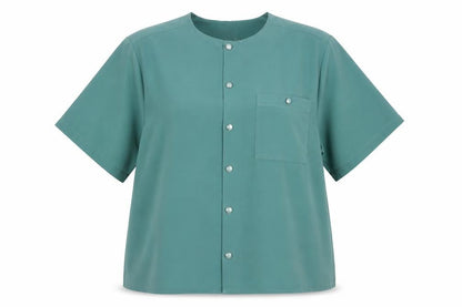 Womens UK Size 18 Amari Green Basic Blouse