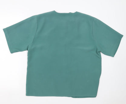 Womens UK Size 18 Amari Green Basic Blouse
