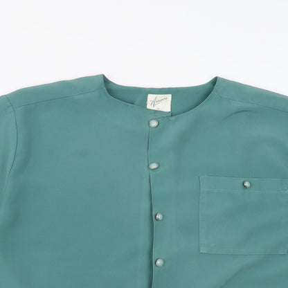 Womens UK Size 18 Amari Green Basic Blouse