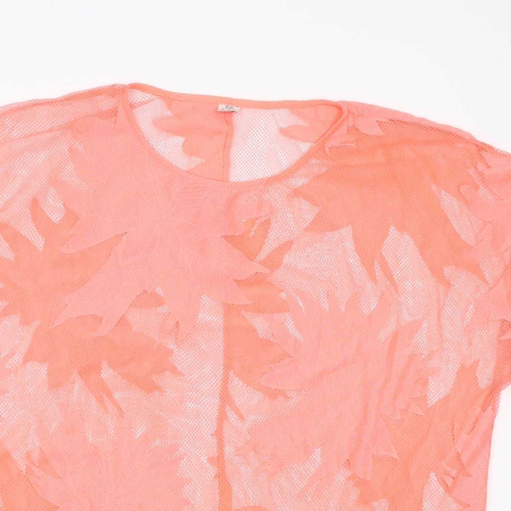 F&F Womens Orange Floral  Basic T-Shirt Size M