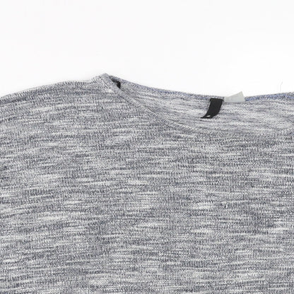 Divided by H&M Womens Blue  Knit Pullover Jumper Size S  - lace hem