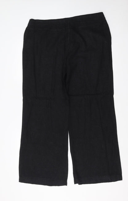 Womens UK Size 38 in Papaya Regular Fit  Black Trousers