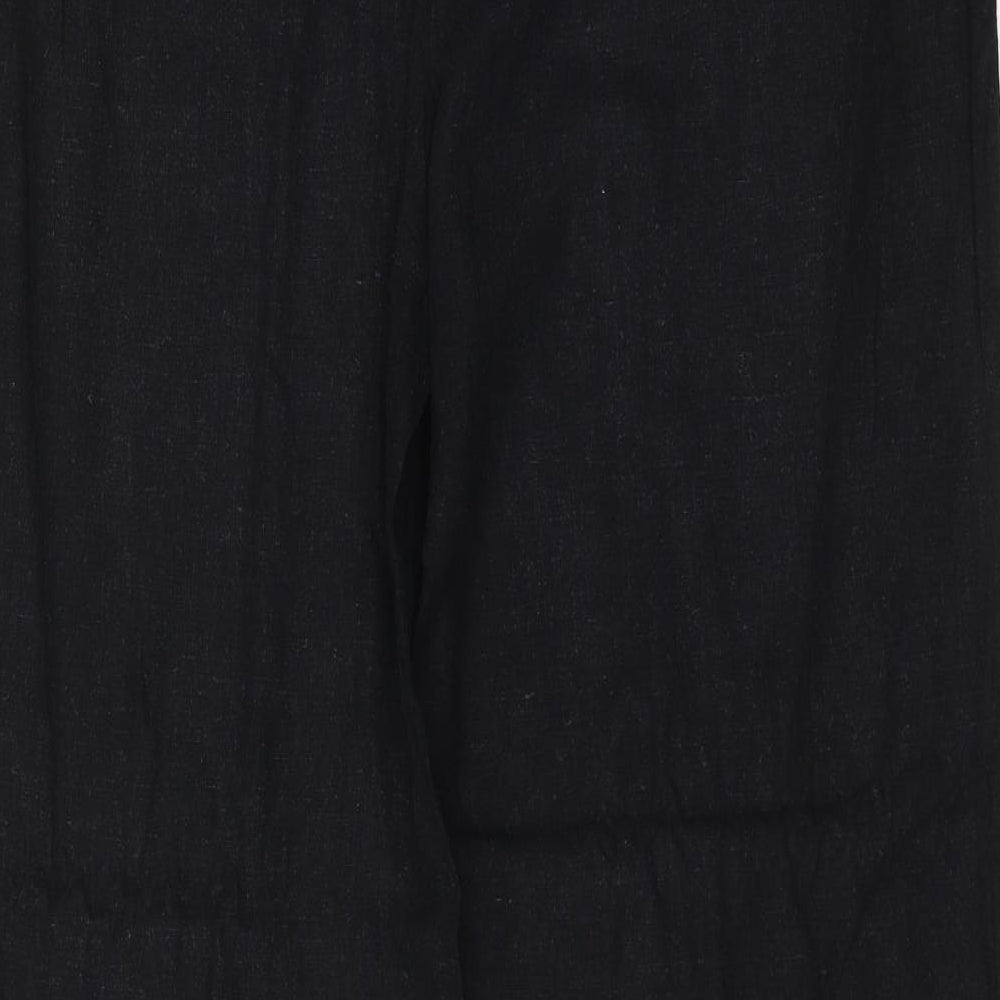 Womens UK Size 38 in Papaya Regular Fit  Black Trousers