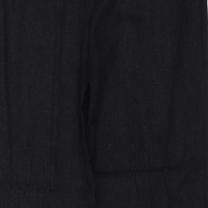 Womens UK Size 38 in Papaya Regular Fit  Black Trousers