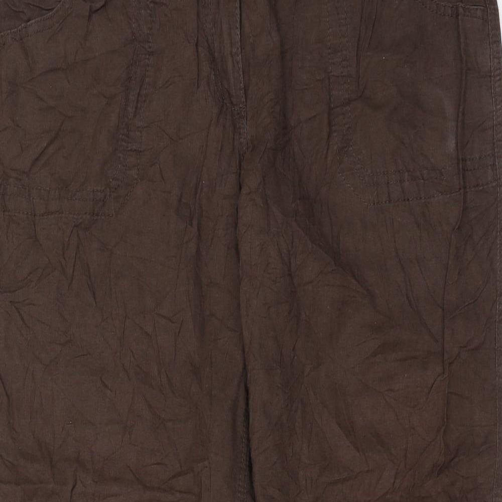 Womens UK Size 38 in F&F Regular Fit  Brown Trousers