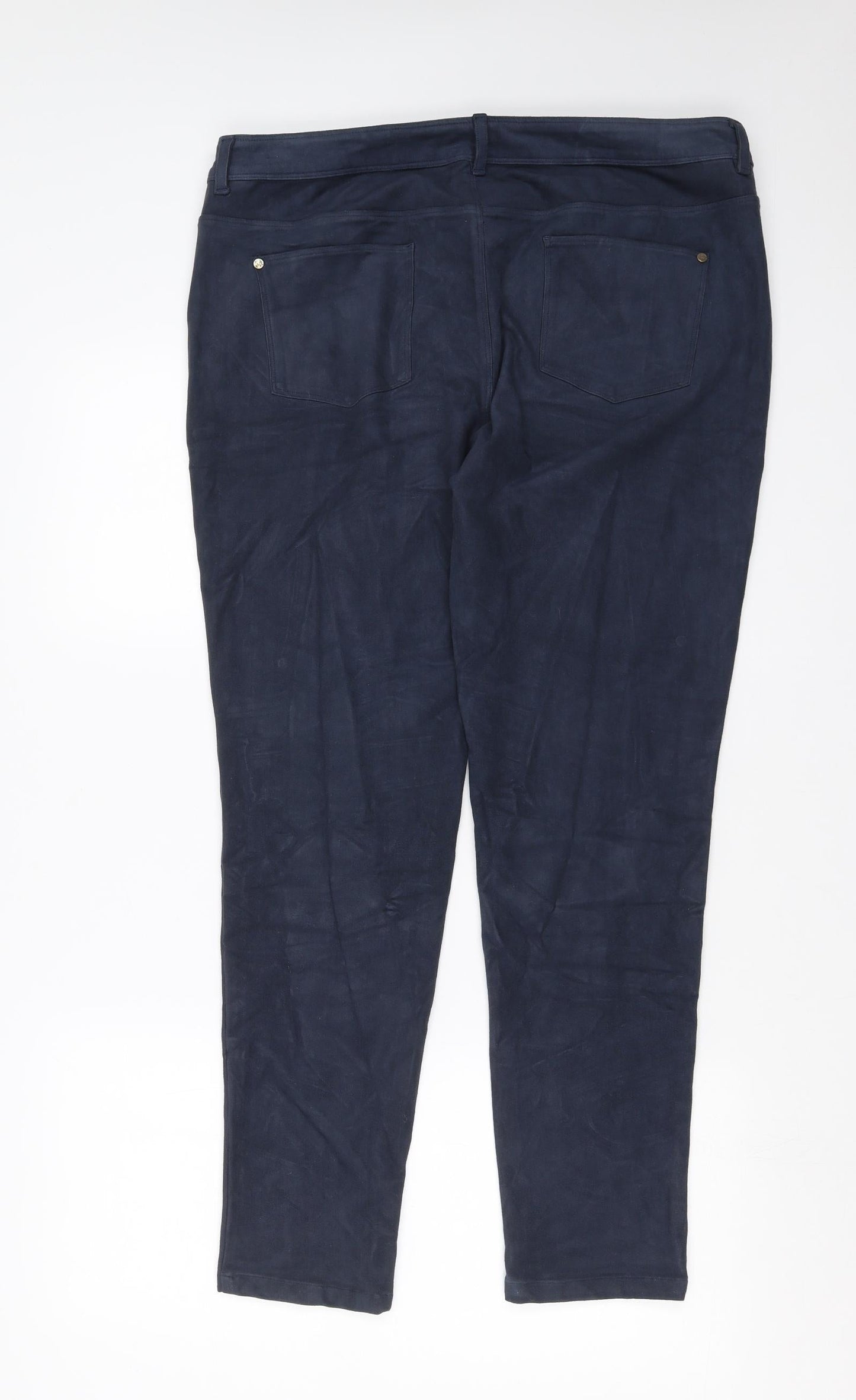 Womens UK Size 16 Marks and Spencer Slim Fit  Blue Trousers