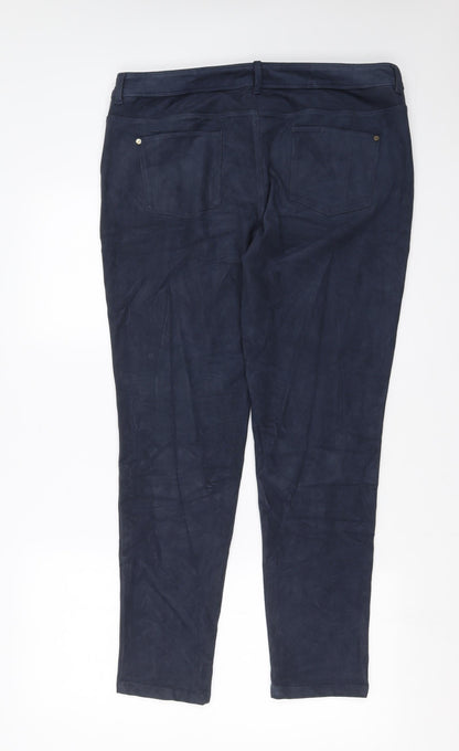 Womens UK Size 16 Marks and Spencer Slim Fit  Blue Trousers