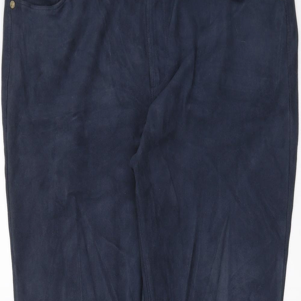 Womens UK Size 16 Marks and Spencer Slim Fit  Blue Trousers