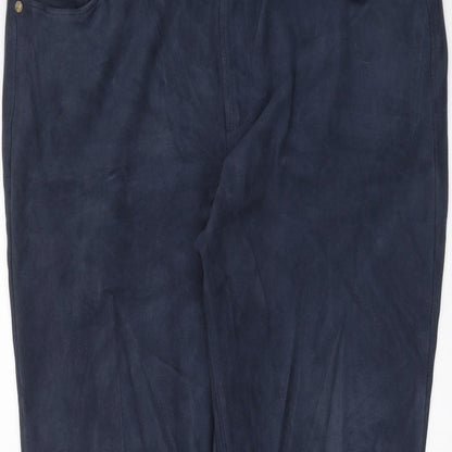 Womens UK Size 16 Marks and Spencer Slim Fit  Blue Trousers