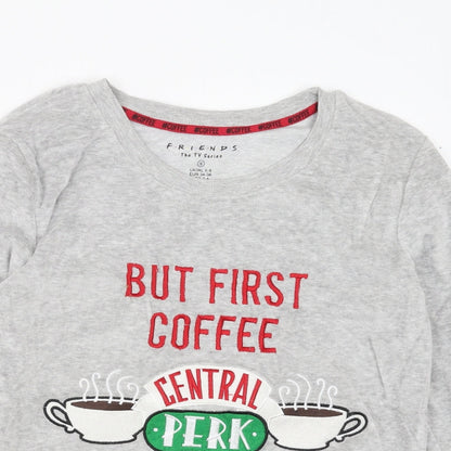 Primark Womens Grey Solid  Top Pyjama Top Size S  - FRIENDS