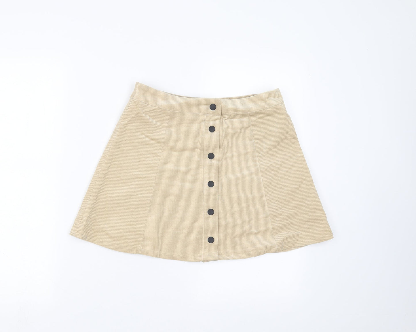 Glamorous Womens Beige  Corduroy A-Line Skirt Size S