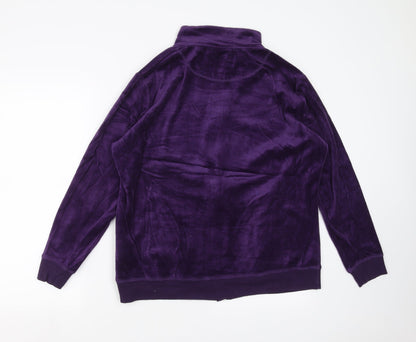 Womens UK Size XL ESMARA Purple Full Zip Jumper