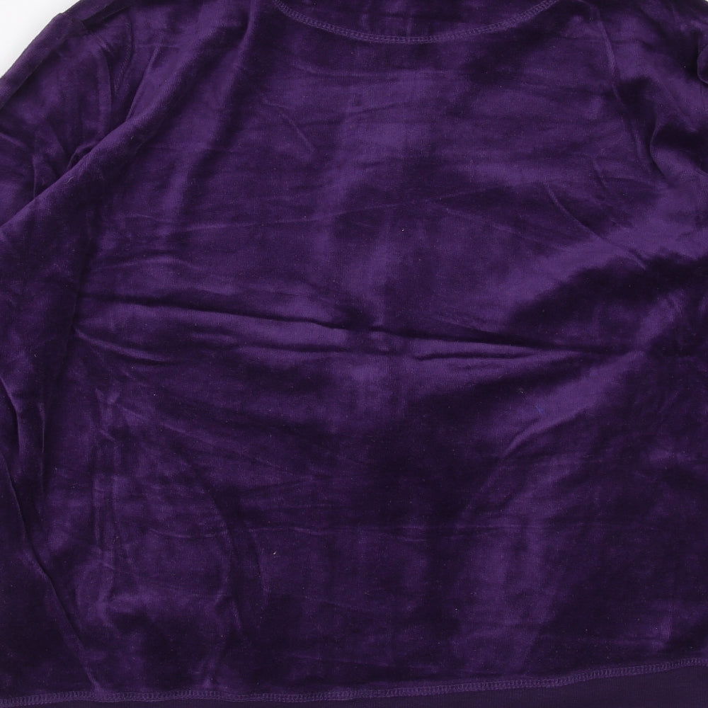 Womens UK Size XL ESMARA Purple Full Zip Jumper