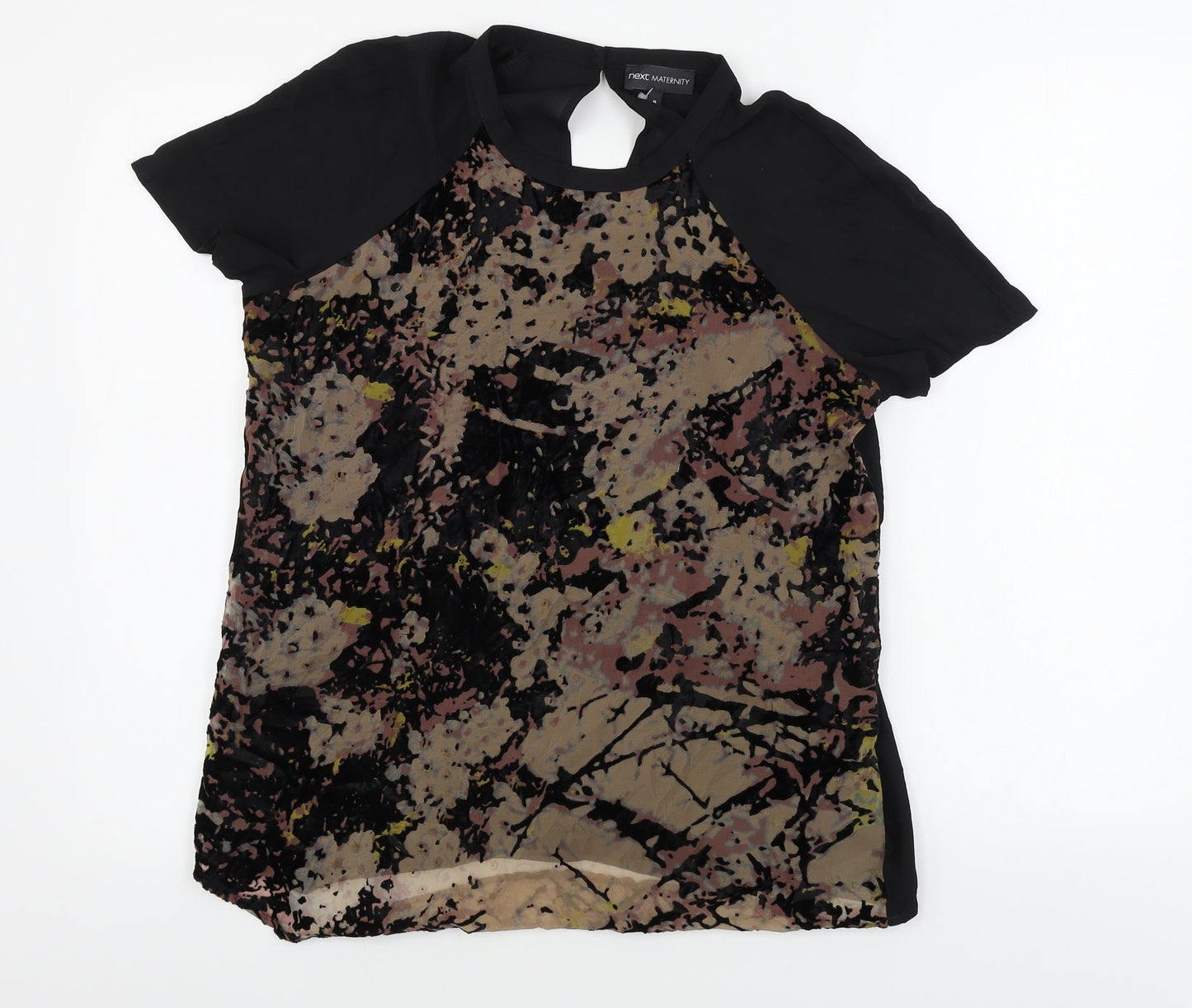 NEXT  Womens Black Geometric  Basic Blouse Size 8