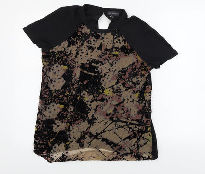 NEXT  Womens Black Geometric  Basic Blouse Size 8