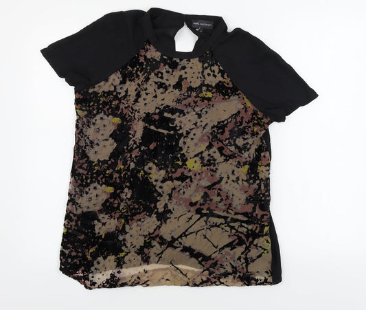 NEXT  Womens Black Geometric  Basic Blouse Size 8